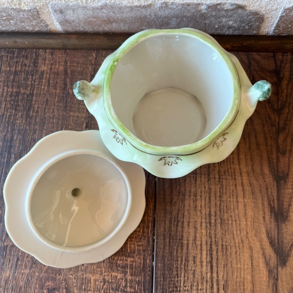 Nippon tea set vintage tea set Handpainted tea set Japan Nippon set pink green - Picture 13 of 16